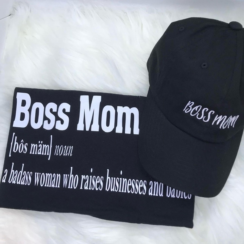 Black t-shirt w/matching hat set